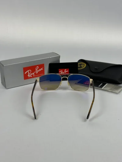 عینک طلایی قهوه ای پلنگی rayban rb-3663 - Image 3