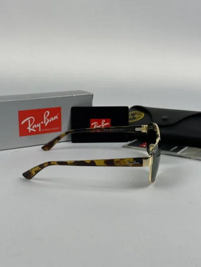 عینک سبز دسته پلنگی rayban rb-3663 - Image 2