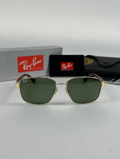عینک سبز دسته پلنگی rayban rb-3663 - Image 4