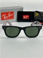 عینک مشکی داخل سفید rayban rb-2140 - Image 4