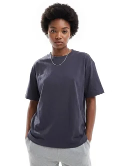 Cotton oil blue t-shirt