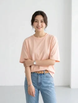 H&M Pastel Pink Boxy Women's T-Shirt