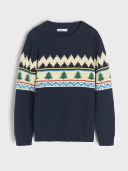 Navy Blue Children's Knitwear _ Sin-Si