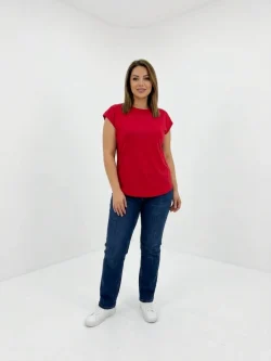 Red Kimono Sleeve Women's T-shirt