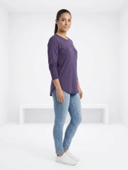 Segments Women's Long Sleeve T-Shirt, Smoky Purple