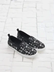 Women's Black Patterned Vans