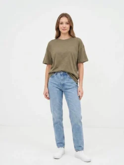 Women's basic T-shirt by Sloob – Olive-khaki
