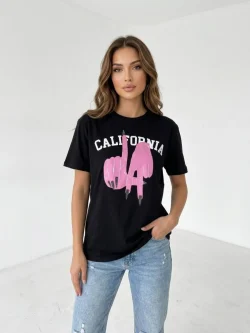 Zara California Pink Graphic T-Shirt