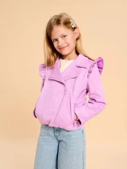 purple baby suede coat